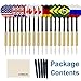COMSUN 18 Pack Needle Tip Darts Set, with National Flag Flights (6 Styles), 18 Grams Stainless Steel Needle Brass Barrels with 5 Extra Free PVC Dart Rods for Any Dartboard