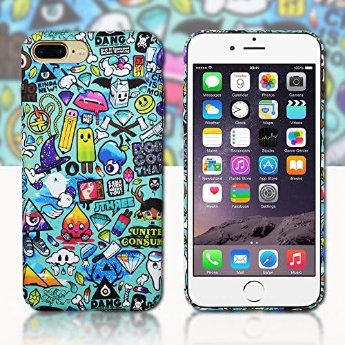 CLOUDS iPhone 7 Plus Case/iPhone 8 Plus Cute Case,Premium Luminous Cool 3D Emboss Funny Cartoon Pattern Slim Hard PC Protective Back Cover Case For Apple iPhone 7/8 Plus-Green