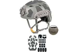 FMATAL GEAR SF Right Angle Vent Hole Fast Helmet, ABS Tactical Helmet for Airsoft, Paintball, and Outdoor Sports, Lightweight and Adjustable