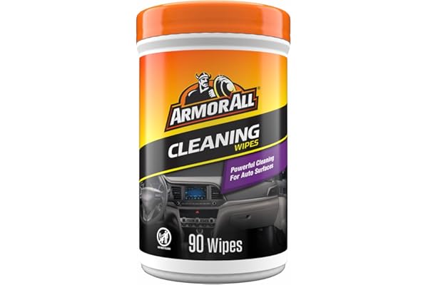 Armor All Car Cleaning Wipes, 90 Count Canister, Car Wipes | Lint-free car dashboard cleaner for dashboards, vinyl, clear plastics, carpet and fabric; not for glass or leather