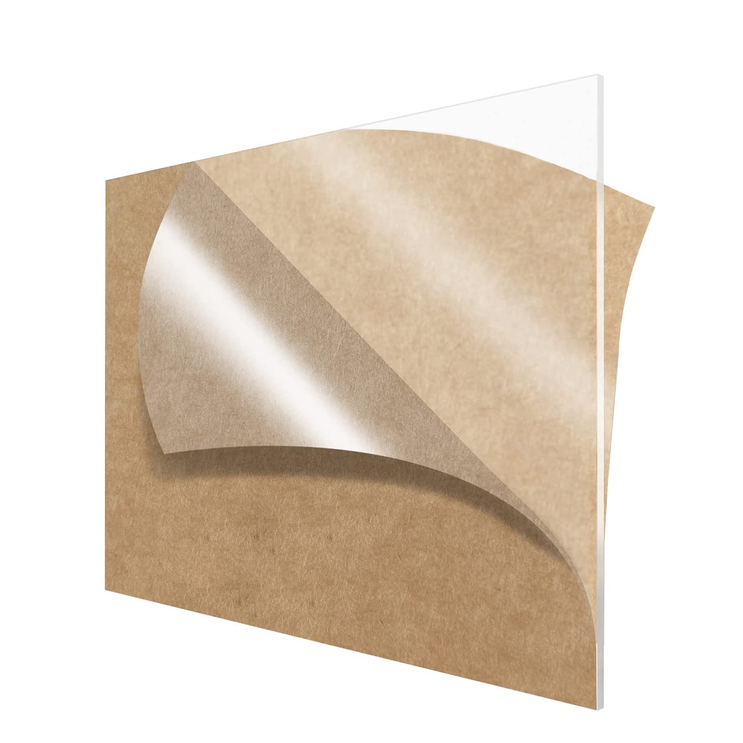 Fielect Clear Acrylic Sheet 16.54" x 11.69" Cast Plexiglass Sheet 0.16" Thick (4mm) Transparent Board Panel with Protective Paper for Home Decor, Craft, Picture Frame, Signs, DIY Display Projects