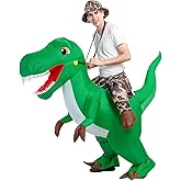 GOOSH Dinosaur Costume Adult, Halloween Inflatable dinosaur Costume Women Man Funny Blow up Costume Halloween Party Cosplay