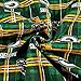 NFL Flannel Green Bay Packers Green/Yellow, Fabric by the Yard