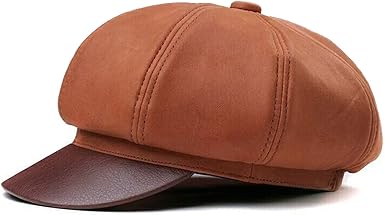 orange newsboy hat