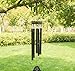 Agirlgle Wind Chimes Outdoor Large Black 30¡±Windchimes Garden Amazing Grace with 5 Aluminum Alloy Tubes Tuned Memorial Wind Chimes Indoor, Perfect Decoration for Your own Patio, Porch, Garden, or