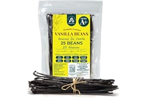 25 Whole Vanilla Beans Grade A++ | Premium Bulk Vanilla Pods for Making VanillaExtract | NON-GMO | Perfect for Homemade Pure 