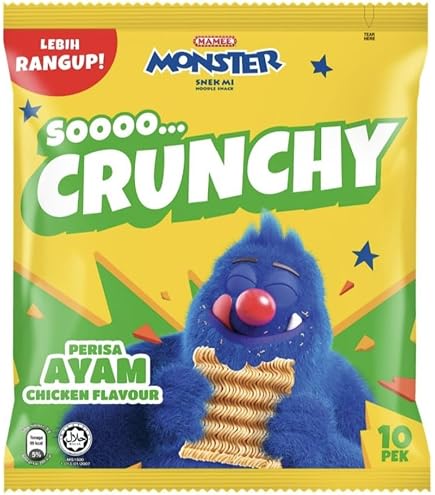 Amazon.com: Mamee Monster Family Pack Snack Noodles 25g (BBQ, 160