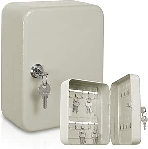 Caja de almacenamiento de 20 llaves de metal con cierre de llave