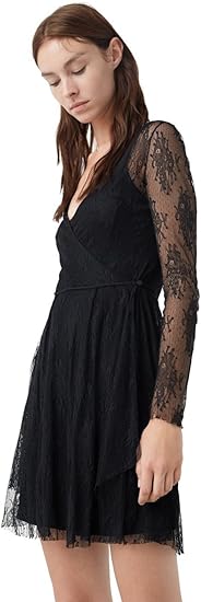 マンゴ Mango ワンピース ショート レースワンピース Size Xs Color ブラック ワンピース チュニック 通販 Amazon