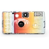 RETO Amber Spark 35mm Disposable Film Camera 27exp, Color Negative Film, Focus Free, Easy to Use, Built in Flash, Single Use (Film and Battery Included)