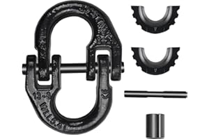 1/2" Safety Chain Connector Link,2 Pack G80 Hammerlock Coupling Connector Link,Tow Hitch Hammerlock with 12000 lbs Loading,To