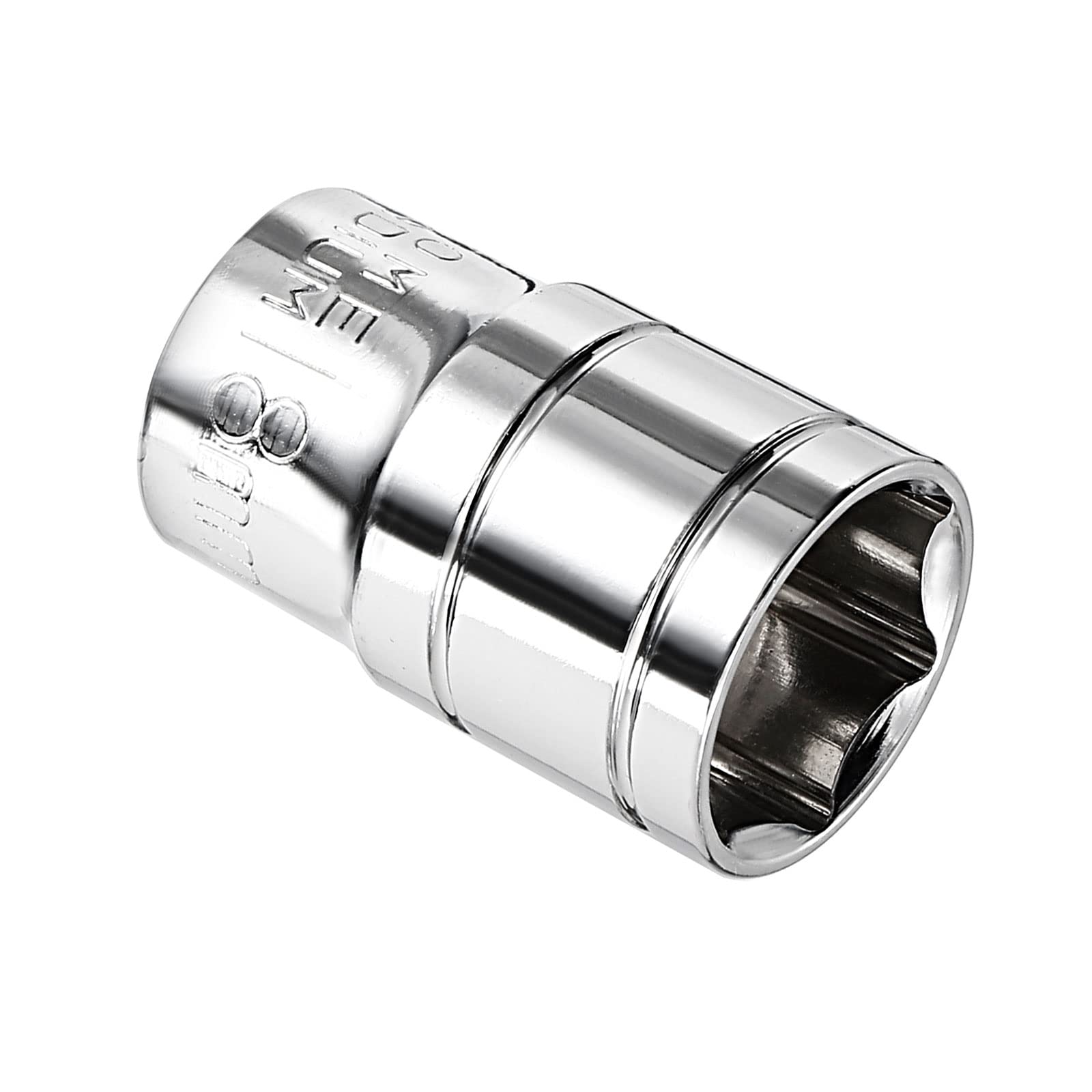 Kozelo 6 Point Shallow Socket - [1/2 Inch x 18mm] Square Drive for Car Mechanical Equipment Repair Use, CR-V Steel Metric Sizes