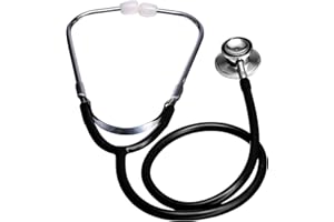 Novamedic Classic Black Dual Head Stethoscope, 22-inch, Adult Size Stethoscope for Nurses, Doctors, ETMs, Nursing Homes, Cardiac Diagnostic, Cardiology and Medical Supplies Kit,