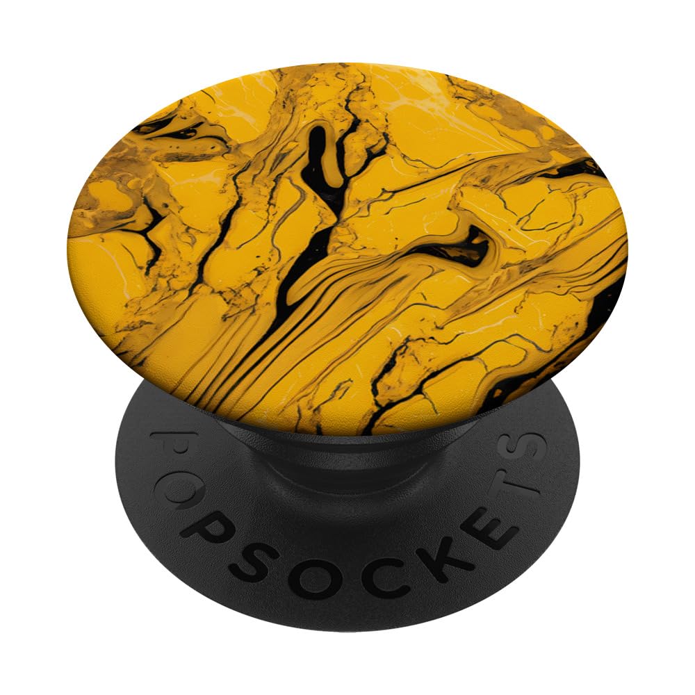 Abstract Yellow Color Pattern #026 PopSockets Swappable PopGrip