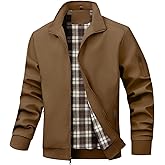 Wizoat Men's Bomber Jacket Lightweight Casual Windbreaker Jackets Zip Up Coat