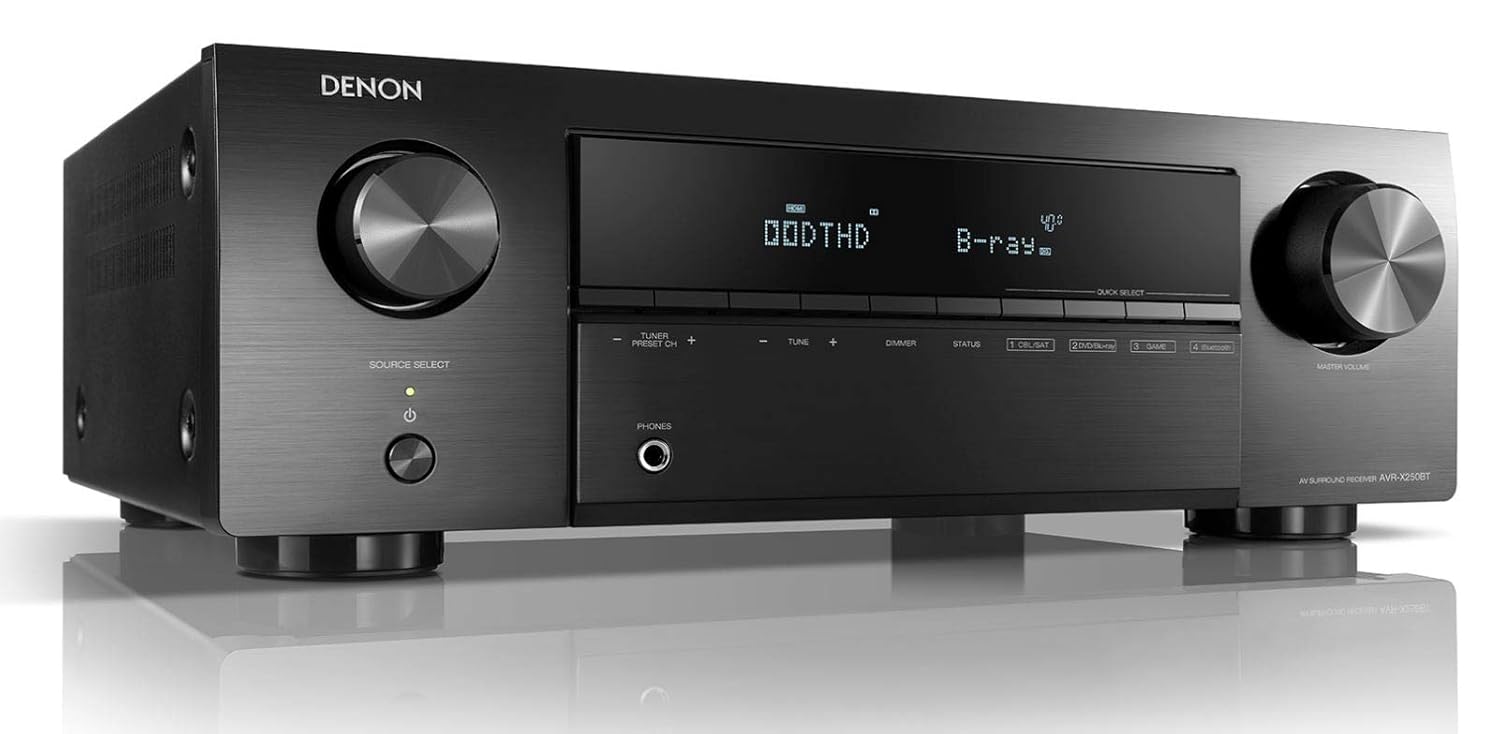 Denon AVR-X250BT 5.1 Ch. 4K Ultra HD AV Receiver with: Amazon.in:  Electronics