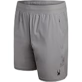 Spyder Men's Gym Shorts - Nylon Stretch 7'' Knit Active Workout Shorts with Zipper Pockets for Running, Hiking (Sizes: S-XL)