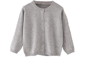 ILAVSUN Little Girl Knit Cardigan Sweater - Toddler Button Down School Uniforms Cardigan