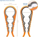 Otstar Jar Opener and Bottle Opener for Arthritis Non-Slip Orange view 2