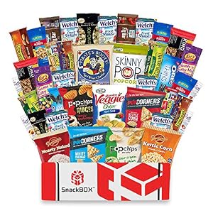 Image of Healthy Snacks Care Package Snack Box (40 Count) for College Students, Exams, Finals, Father's Day, Gift Basket, Gift Ideas, Get well, Military, Deployment, with Chips, Cookies, Granola Bars and 