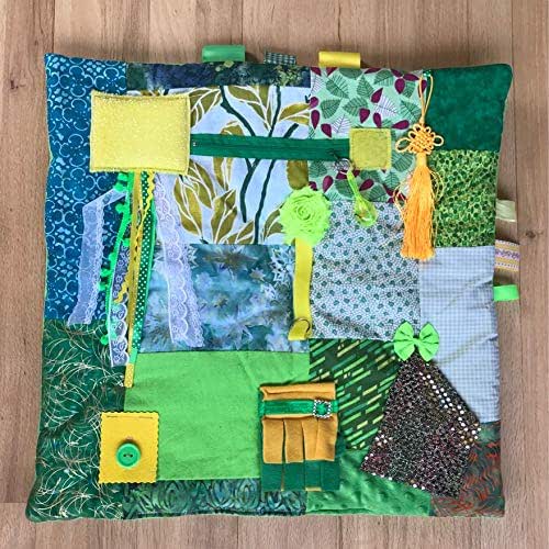 Fidget Blanket Fidget Quilt Alzheimer's Blanket GREEN