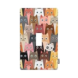 Pznen Cat Single Toggle Light Switch Cover Cute