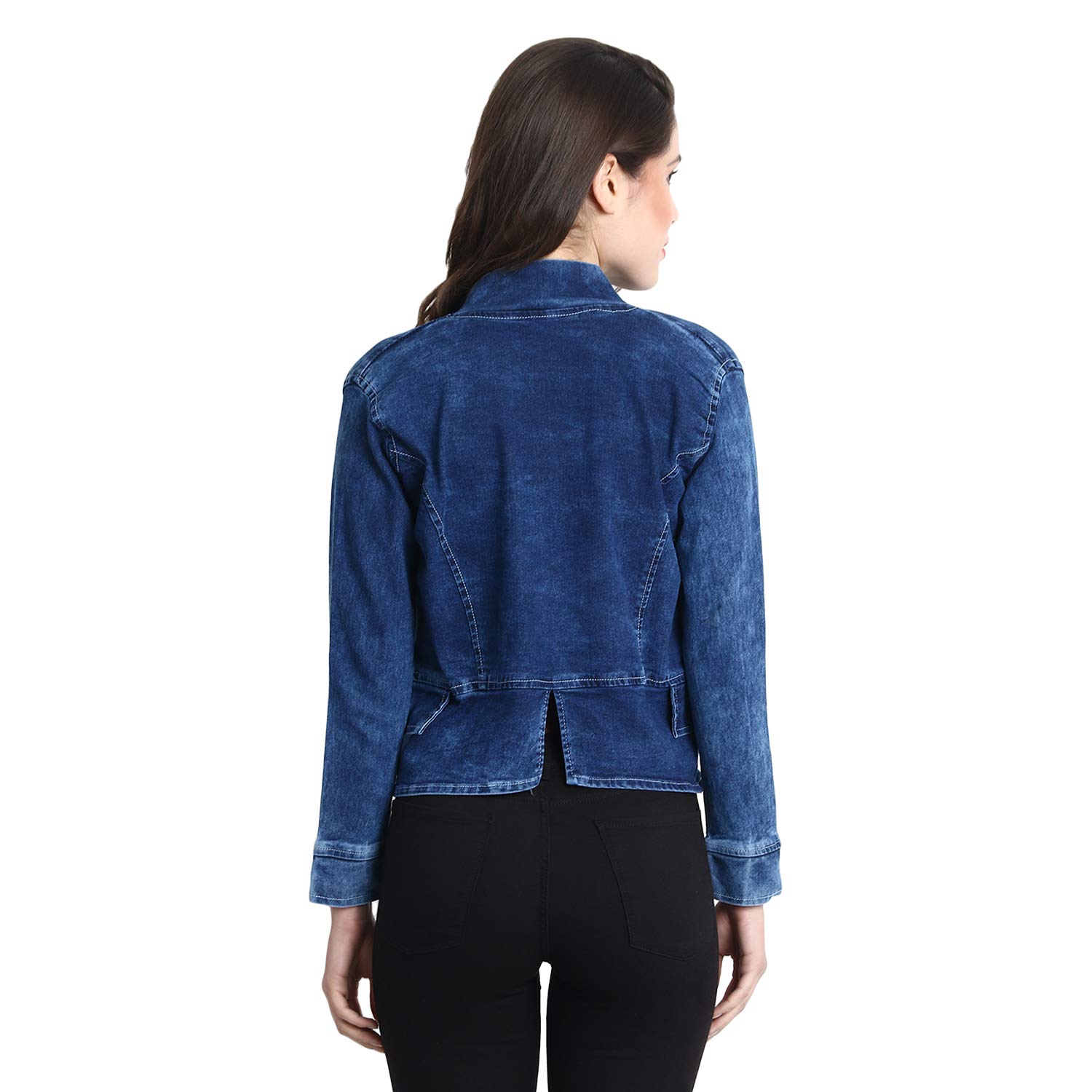 cutewin women's denim slim fit jacket (x-large)