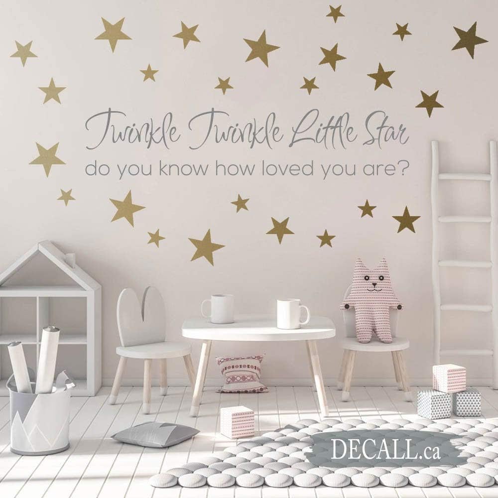 Twinkle Twinkle Little Star Do You Know How Loved You are Nursery Wall Decal Nursery Wall Decor Baby Room Decor Star Decals D111