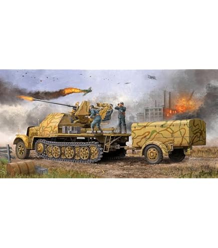 Amazon.com: Trumpeter 1/35 SdKfz 8 Halftrack with 8.8 cm Flak 18