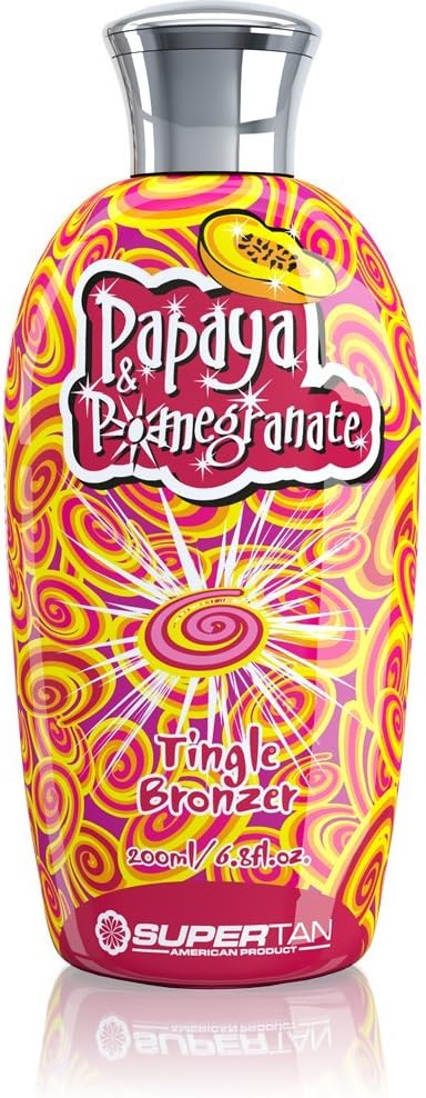 Supertan Papaya Pomegranate Tingle Bronzer Sunbed Tanning Lotion Cream 200ml