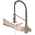 Kraus Bolden Touchless Sensor Commercial Style 2-Function Single Handle Pull Down Kitchen Faucets in Spot-Free Antique Champagne Bronze, KSF-1610SFACB