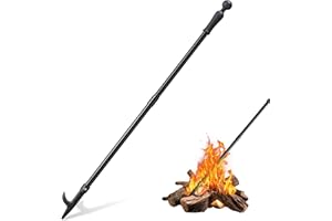 LCOKEIY Fire Poker for Fire Pit Outdoor，30 Inch Long Portable Fireplace Tools for Camping, Bonfire, Wood Stove, Outdoor and Indoor Use, Campfire Pick Accessories, Heavy Duty Rust Resistant Fire Pit Poker