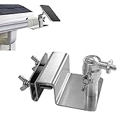 WiTi Gutter Mount for Eufy, Arlo Solar Panel, Adjustable Stainless Steel Mount Bracket to get Sun, No Drill Installation Comp