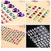 1500 PCS Self-Adhesive Rhinestone Sticker Body Gems Stickers Bling Self Adhesive Jewels Craft Jewels Crystal Gem Stickers Multi-Color & Shape Assorted Size 15 Sheets by Unixing
