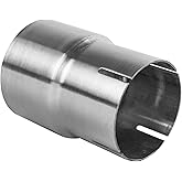 2.5 Inch Exhaust Adapter, T304 Stainless Steel Exhaust Coupler (SS Tubo),Pipe Adapter 2 1/2ID to 2.75ID 4" Overall Length, Flared, Polished Finish,Universal