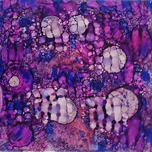 Jewels of the Tile Handmade Decorative Ceramic Coasters &amp; Trivet Set of 5 (Blum)