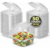 Smygoods clamshell Container, 12oz, Clear Plastic, Rectangular, 50 Count, Disposable