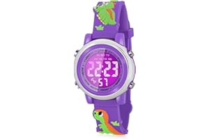 Viposoon Kids Watches with Waterproof Alarm - Dinosaur Gifts for Boys Girls Age 3-10