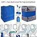 HAOBAIMEI Inflatable Travel/Airplane Pillow for Leg/Foot Rest, Air Cushion for kids to Lay Down or Sleep on Long Flights,Footrest Suitable for planes, Cars, Buses, Trains, Office, Home, Camping (Blue)
