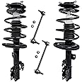Detroit Axle - Front Struts Sway Bars for 2004 2005 2006 Toyota Camry Solara Lexus ES330 Complete 2 Quick Install Ready Struts with Coil Springs Assembly 2 Sway Bar Links Replacement Suspension Kit