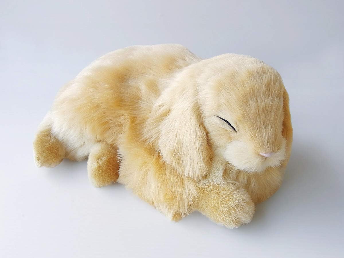 Amazon パーフェクトペット スヤスヤ息をしてるようにお腹が動くぬいぐるみ ウサギ ロップイヤー ベージュ ぬいぐるみ おもちゃ