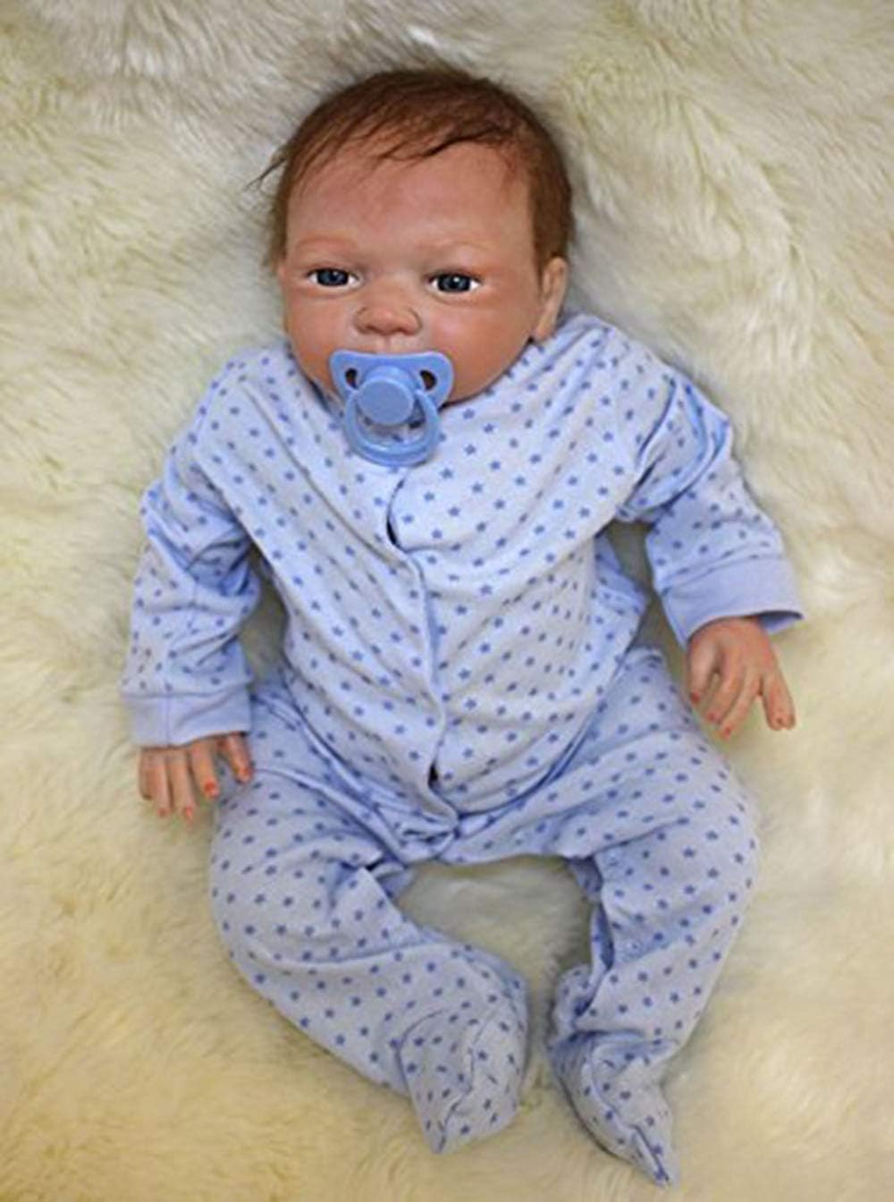 Prezzo AIBAOLIAN Bambole Reborn Maschio con Occhi Chiusi 18 Pollici 46 cm Ciuccio Magnetico della Bambola del Bambino in da Giocattolo Regalo di Natale per Bambini Offerte