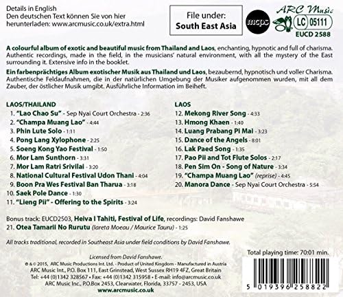 Music From Thailand And Laos - Recordings By David Fanshawe - Image 3