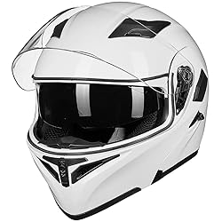 ILM Motorcycle Dual Visor Flip up Modular Full Face