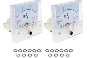 ECSiNG 2pcs DC Amp Meter Analog Voltmeter Current Panel Meter 85C1 Pointer Ammeter for Monitoring Circuit Battery Charger Mea