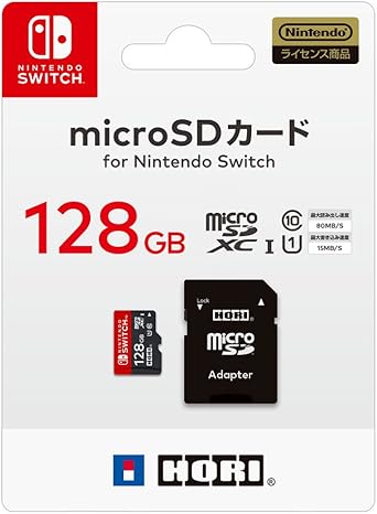 Amazon 任天堂ライセンス商品 マイクロsdカード128gb For Nintendo Switch Nintendo Switch対応 周辺機器 アクセサリ