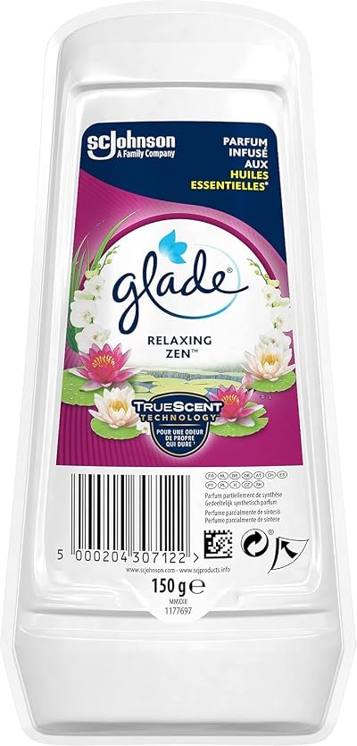 Glade Solid Gel Air Freshener 8x150g Odour Eliminator Zen Pack