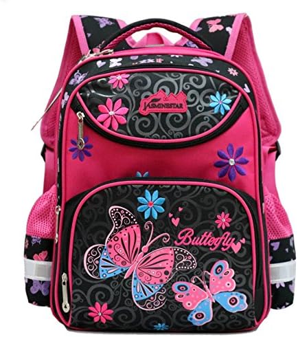 Kid's Backpack-Cartoon Butterfly Shool Bag Backpack Bookpack Casual Daypack for Boys Girls 6-12 Years Old