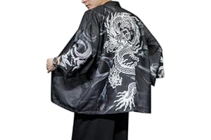 Seidarise Men's Haori Jacket Kimono Cardigan Yukata Noragi Happi Coat