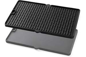 OKLAGARDEN 7404 Griddle Replacement for Weber Summit Griddle 400 600 Series Grill Replacement Parts Summit S-670 S-470 E-470 Grill Parts Reversible Cast Iron Griddle Plate for Weber Summit Gold A B D Grill Parts